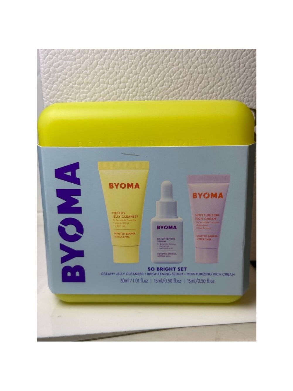 BYOMA So Bright Set-Creamy Jelly Cleanser, Face Serum, & Face Moisturizer - NEW